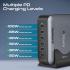 Promate PowerBase-GaN285 285W GaN Charging Station, 6-Port USB-C Desktop Charger with PPS, 100W/65W/30W Outputs, Overheat Protection, Stand and 1.5M Cable, for MacBook, iPhone, Galaxy - Black